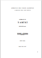 AZƏRBAYCAN TARiXi XIII-XVIII əsrlər YEDDi CiLDDƏ III CiLD